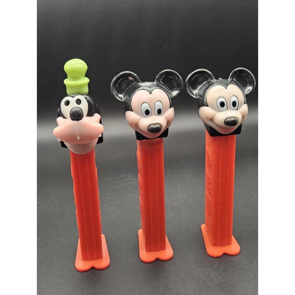 Vintage Disney PEZ Dispensers Mickey Mouse and Goofy Lot, Made in Hungary 1990s